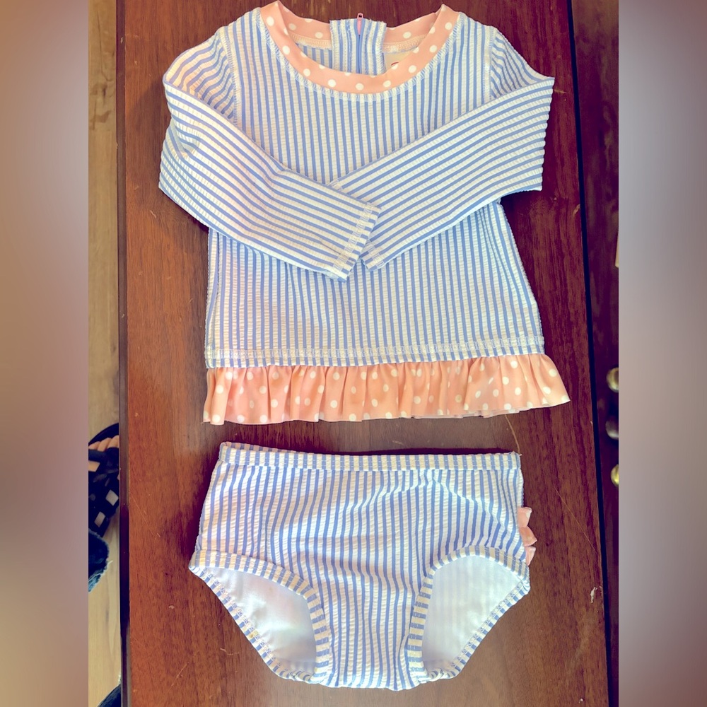 Ruffle Butts two piece bathing suit 12-18 months NWOT